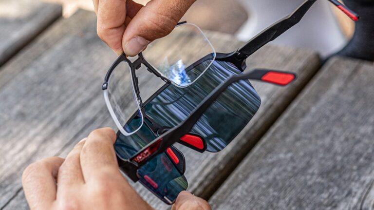 Dioptriás sportszemüveg clip in megoldással